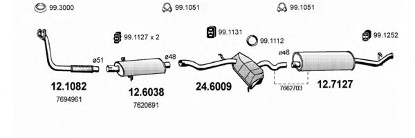 ASSO ART0668 Exhaust System